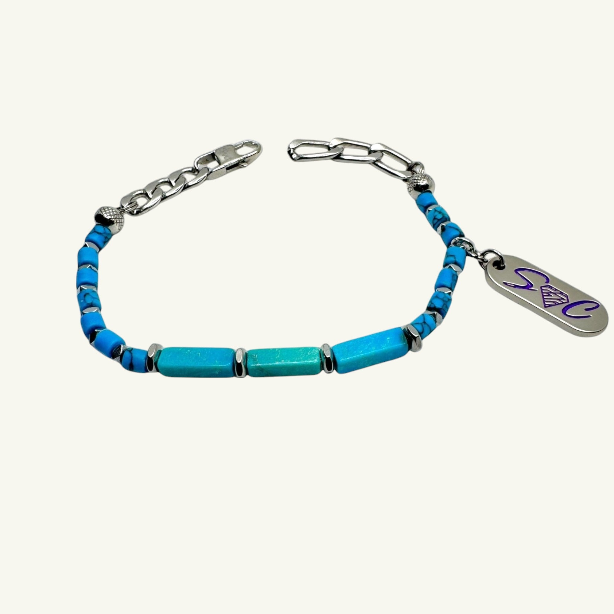 Bracciale pasta di turchese e howlite Sharifa Crystals